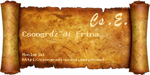 Csongrádi Erina névjegykártya